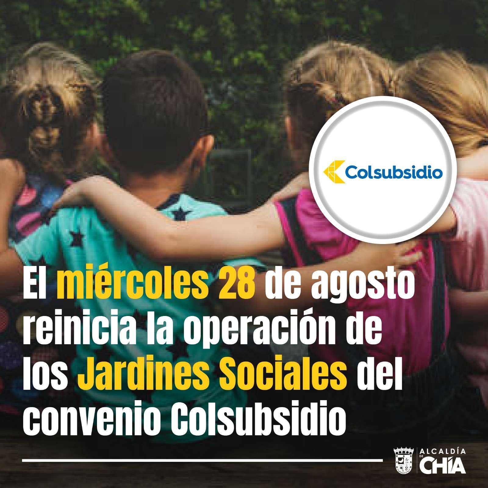 Reinicio de operaciones en jardines sociales de Colsubsidio en Chía