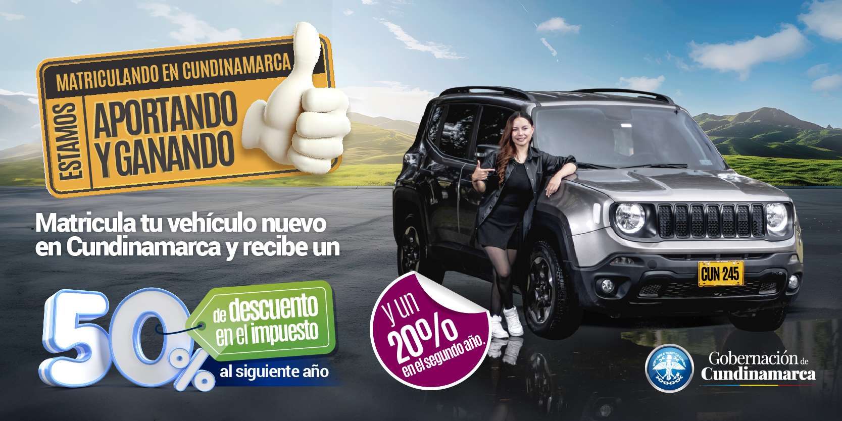 Conozca los beneficios que obtiene al matricular su vehículo nuevo en Cundinamarca