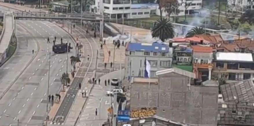 Disturbios en la calle 26 y la Av. NQS