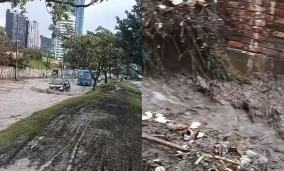 Intensas lluvias en Bogotá dejan múltiples emergencias en Usaquén, inundaciones, daños en alcantarillado y caídas de árboles