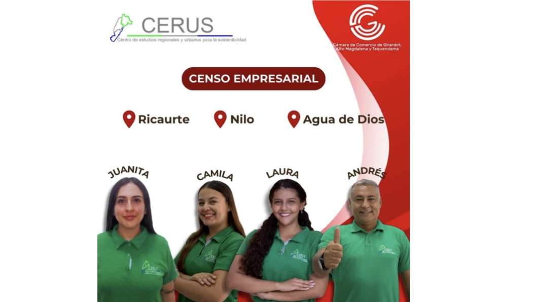 Censo empresarial en Ricaurte, Nilo y Agua de Dios