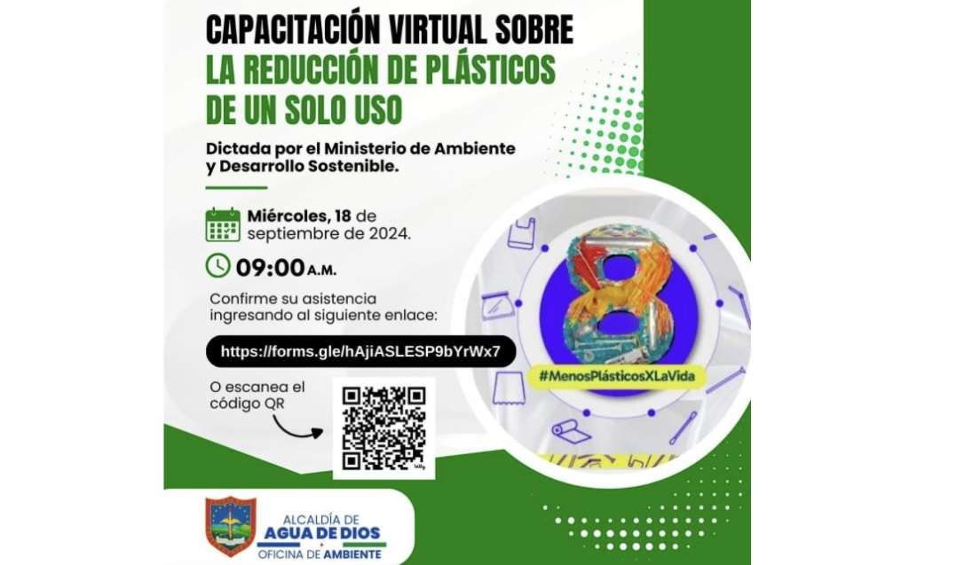 Capacitación virtual sobre reducción de plásticos de un solo uso en Agua de Dios