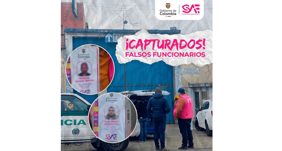 Capturan a dos falsos funcionarios de la SAE en Ipiales
