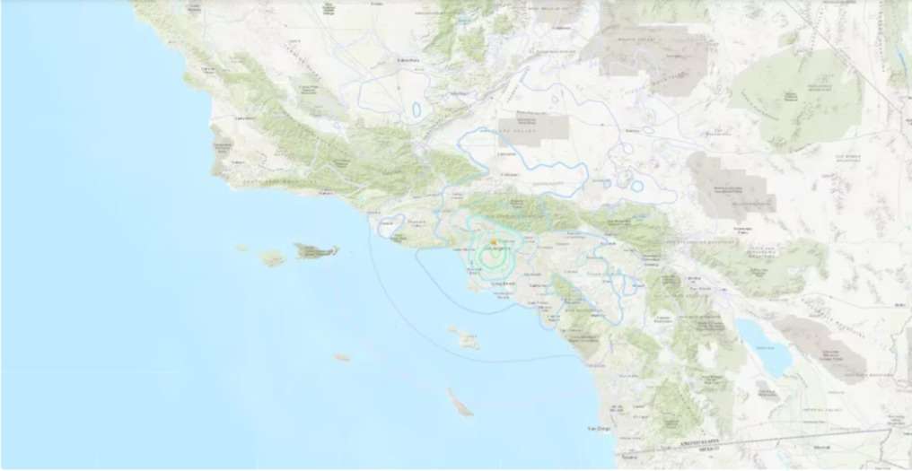 Sismo de magnitud 4.4 sacude a Los Ángeles