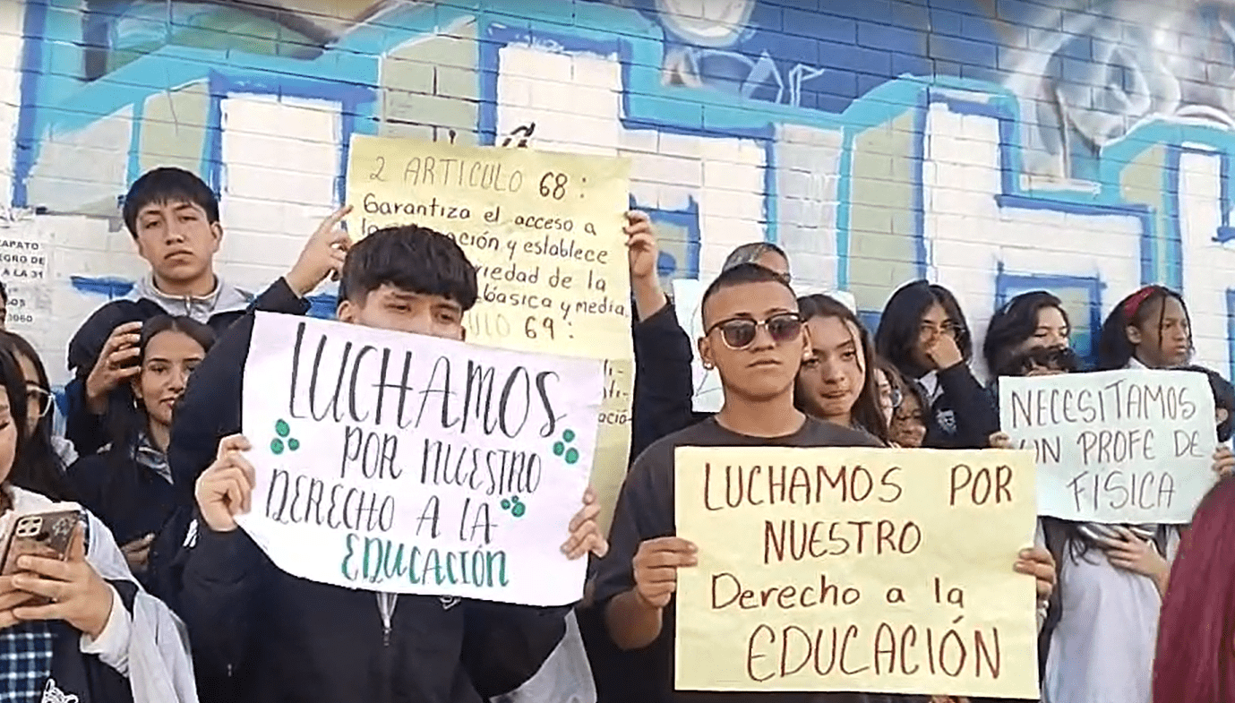 Estudiantes protestan en Soacha