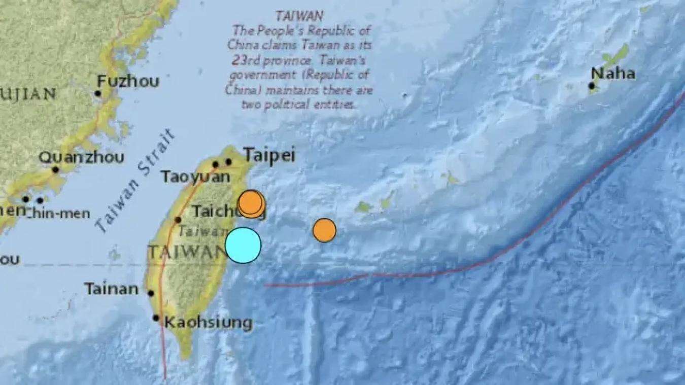 Sismo de magnitud 6,3 sacude Taiwán