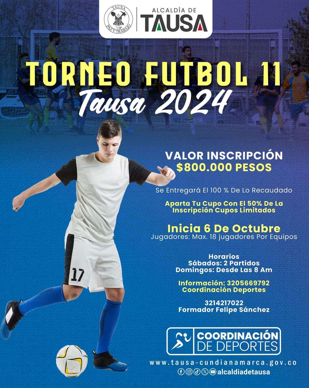 Torneo de fútbol 11 tausa 2024 abre inscripciones para los amantes del deporte