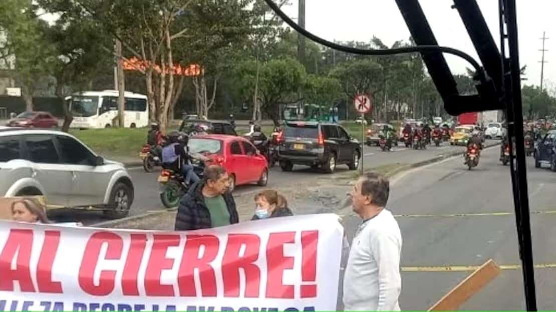 Bloqueos en la avenida Boyacá afectan la movilidad en Bogotá