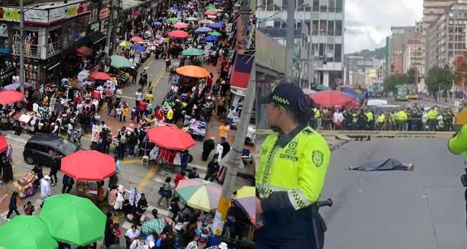 Balacera en San Victorino deja dos personas muertas en el centro de Bogotá