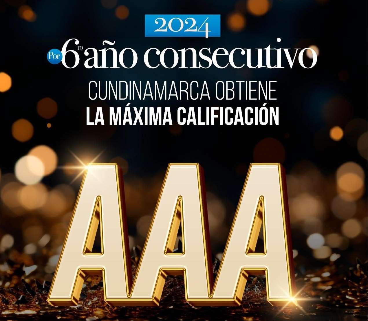Cundinamarca mantiene calificación AAA por sexto año consecutivo