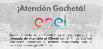 Jornada de atención al cliente por ENEL en Gachetá