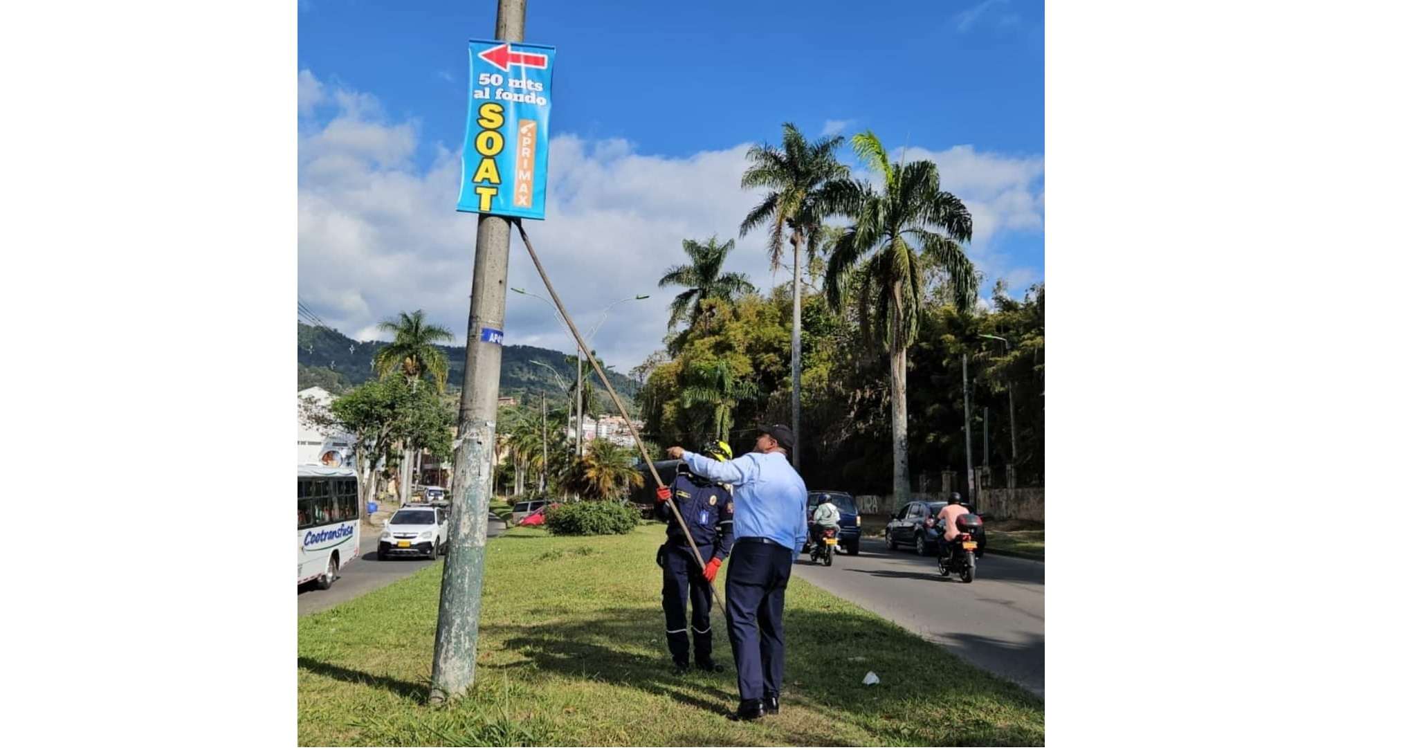 Fusagasugá refuerza control de publicidad exterior no autorizada