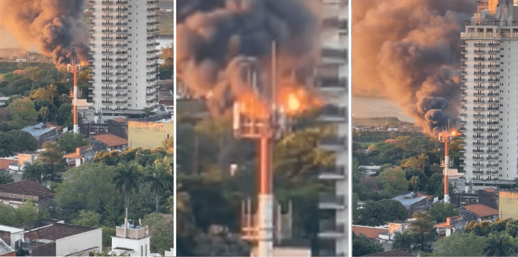 Incendio destruyó 37 casas en Paraguay