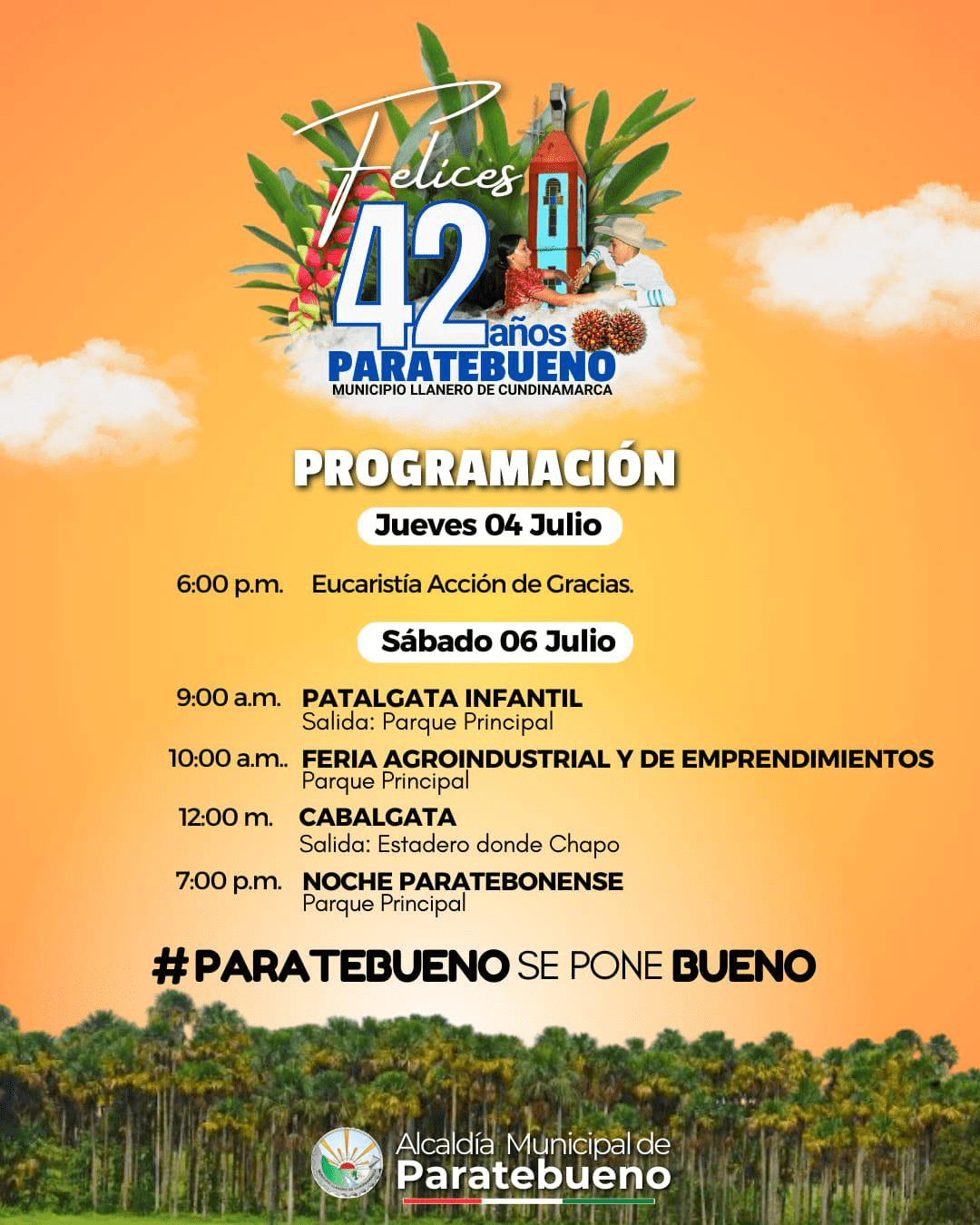 Paratebueno celebra su cuadragésimo segundo aniversario