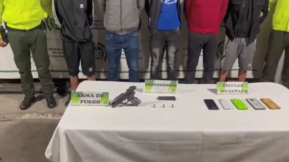 Policía capturó a cinco hombres señalados de robo y secuestro en Soacha