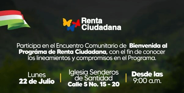 Encuentros comunitarios del programa de Renta Ciudadana