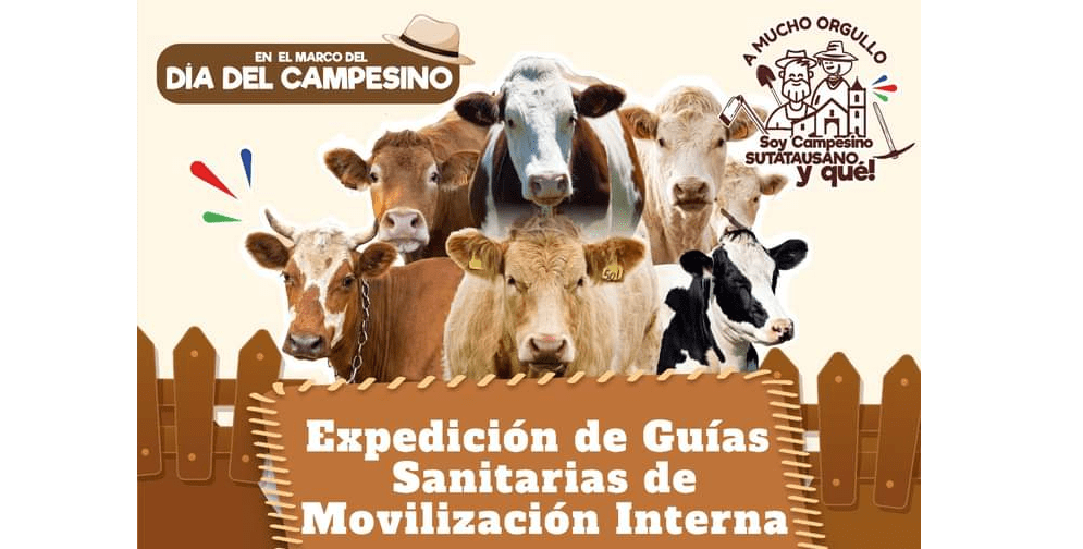 Expedición de guías sanitarias para movilización de ganado en Sutatausa