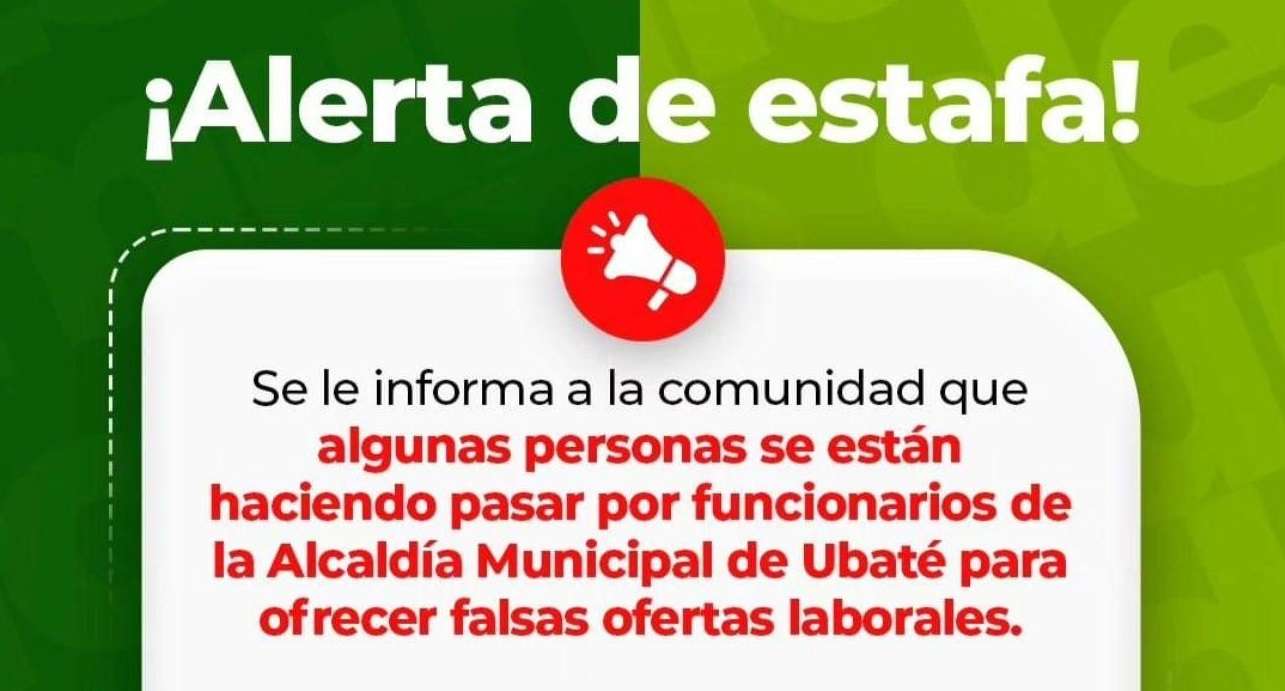 Alerta en Ubaté ante falsas ofertas laborales