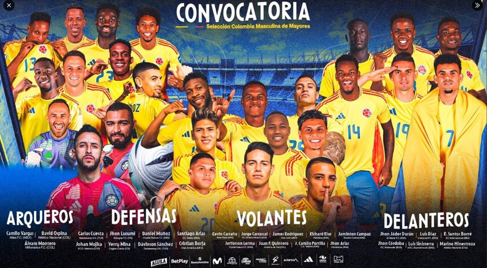 Marino Hinestroza y Jaminton Campaz, novedades en la convocatoria de la selección Colombia