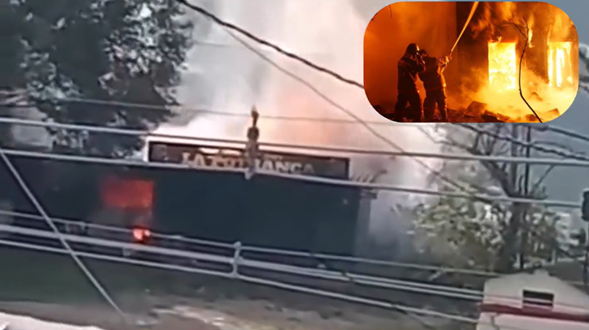 Incendio en local comercial causa alerta en Granada, Cundinamarca