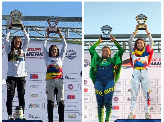 Mariana Sainea y Laura Romero se subieron al podio en el Panamericano de BMX