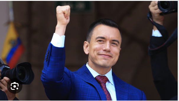 Daniel Noboa es reelegido presidente de Ecuador