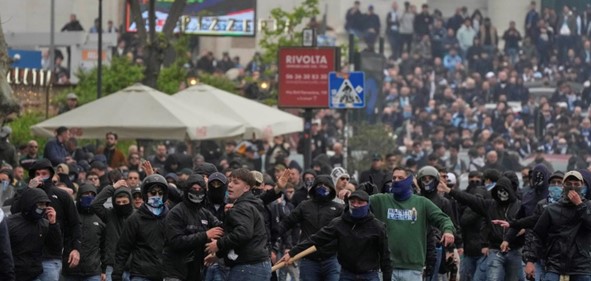 Violentos enfrentamientos antes del clásico Lazio-Roma