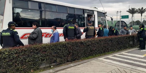 Reforzarán vigilancia en la Autopista Norte para frenar atracos a buses