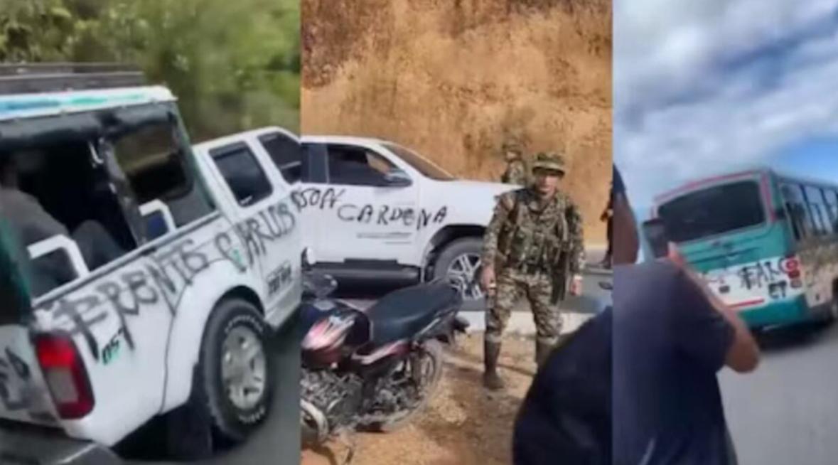 Retén ilegal de disidencias de ‘Iván Mordisco’ paraliza tránsito en la vía Panamericana