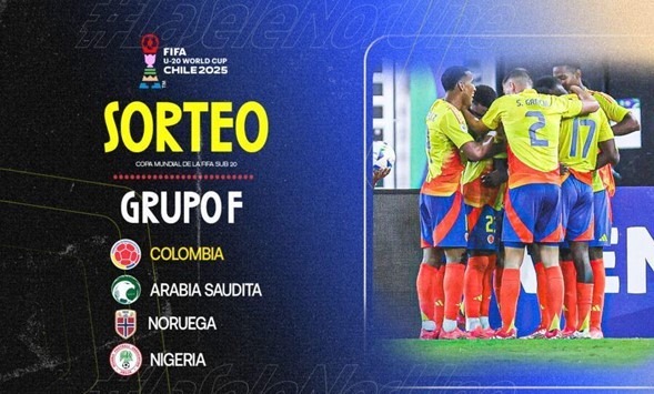 Colombia ya conoce sus rivales en el Mundial Sub-20 de Chile 2025