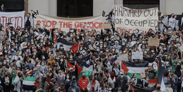 Protestas en Harvard tras la cancelación de contratos financieros y suspensión de visados estudiantiles