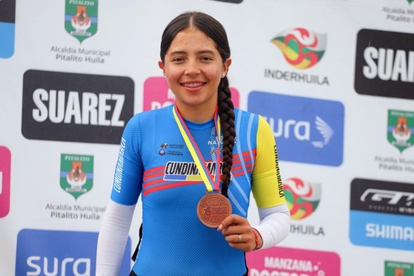 Sharik Merchán se subió al podio del ómnium en el Nacional de ciclismo de pista