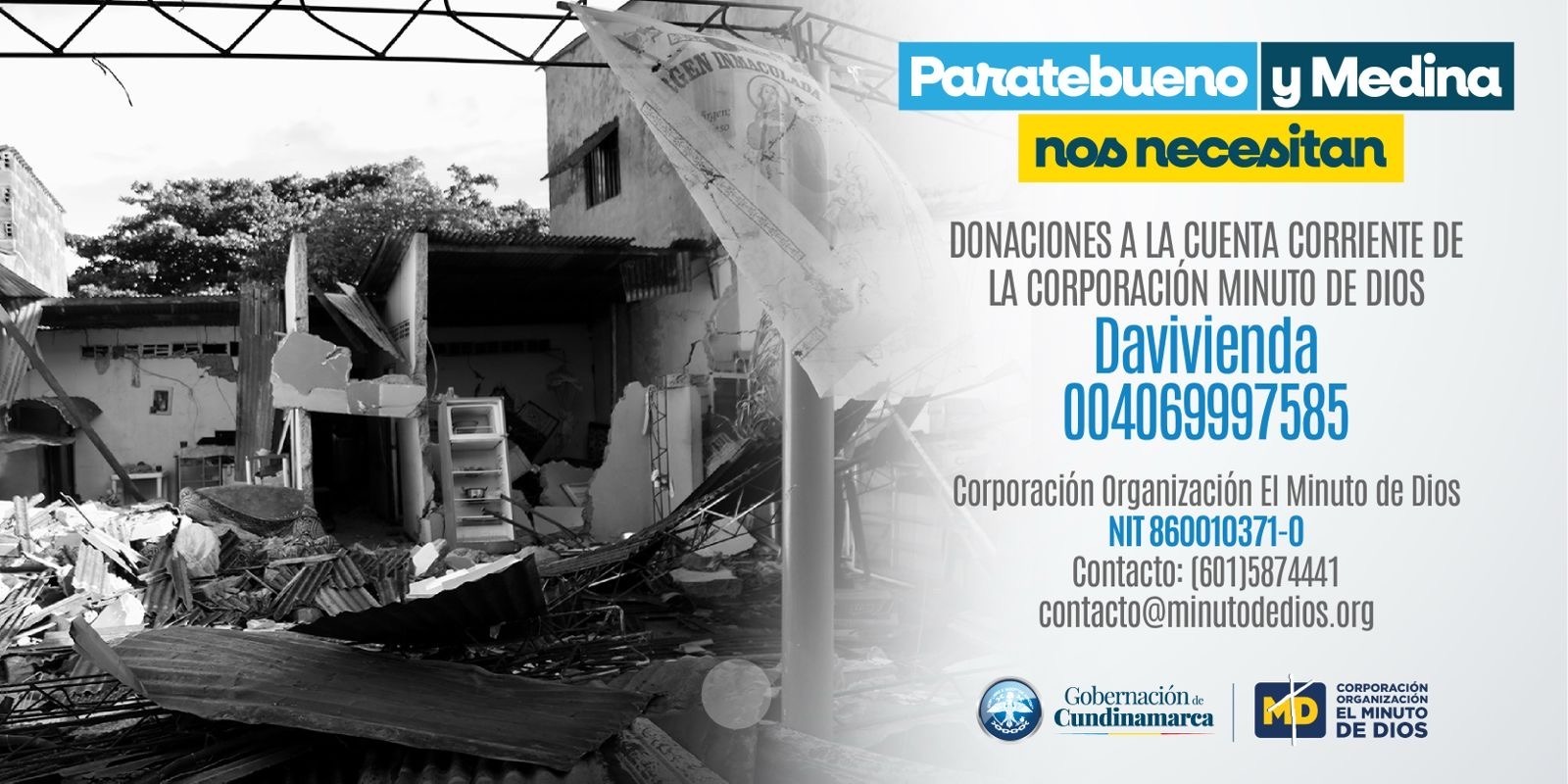 Paratebueno y Medina nos necesitan: súmate con tu donación